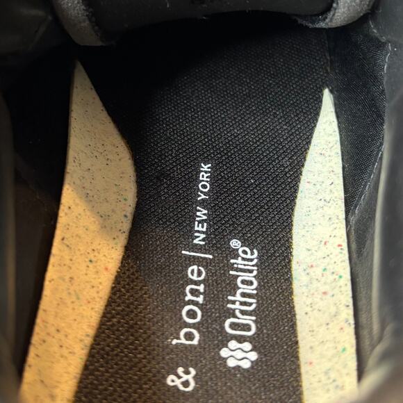 Rag & Bone Women’s Retro Court Black White Leather Sneakers EU Sz 37 US Size 7 - Picture 8 of 12